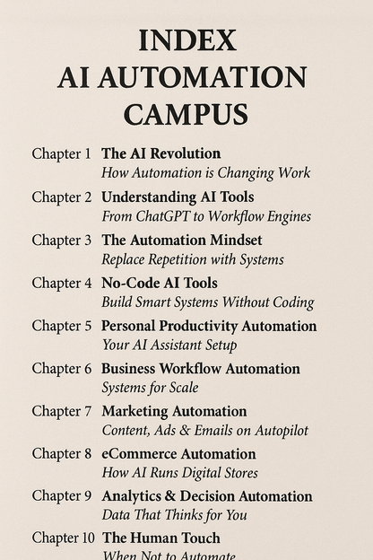 AI Automation Campus (2026 Edition) — Master AI Tools, Automate Workflows & Scale Your Digital Business | TheDigitalBlueprints