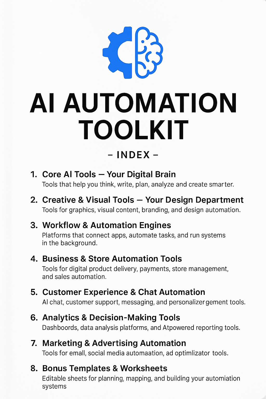 AI Automation Campus Toolkit (2026 Edition) | Master AI Tools & Workflows | Business Automation Blueprint by TheDigitalBlueprints