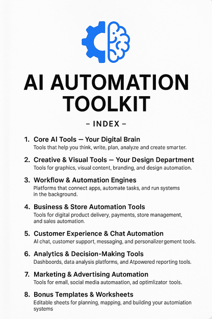 AI Automation Campus Toolkit (2026 Edition) | Master AI Tools & Workflows | Business Automation Blueprint by TheDigitalBlueprints