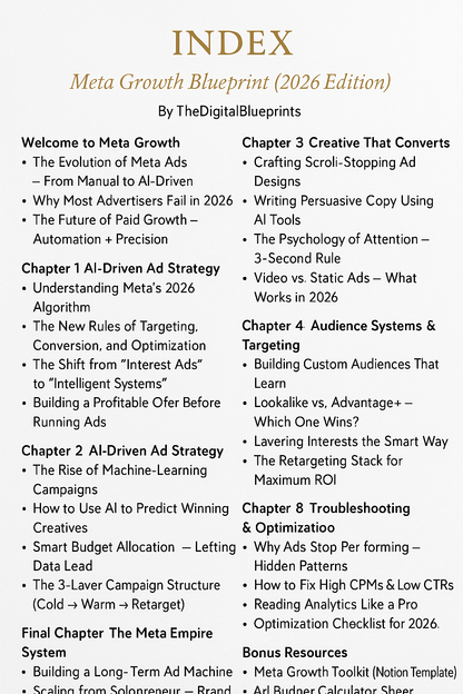 Meta Growth Blueprint (2026 Edition) — Scale Your Sales with AI-Driven Meta Ads
